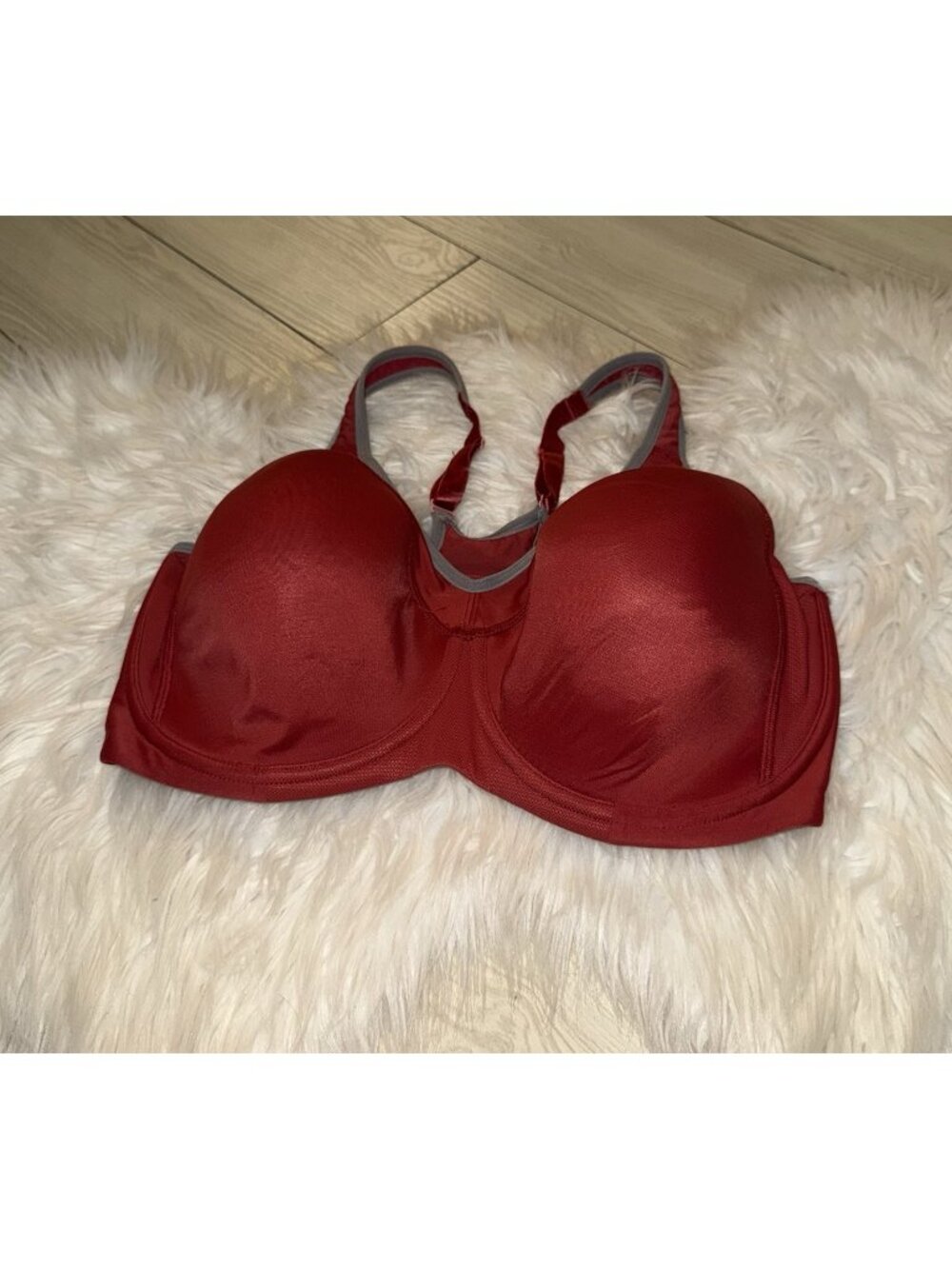 Syrokan A233 Max Support Impact Racerback Underwire Sports Bra Womens 38F Red